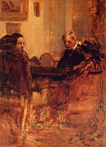 The Family At Cards (unfinished) — Robert Julian Onderdonk