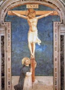 Christ Sur La Croix Adoré Par Saint Dominique — Fra Angelico