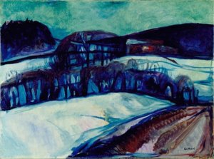 Snow Landscape At Night — Edvard Munch