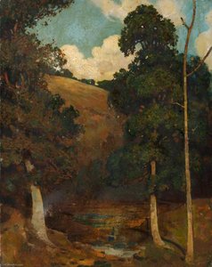 Study For 'pastoral With Woodland Pond' — Benjamin Haughton