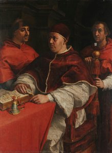 Ritratto Di Papa Leone X Con Due Cardinali — Andrea Del Sarto
