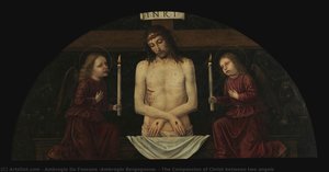 The Compassion Of Christ Between Two Angels — Ambrogio Da Fossano (ambrogio Bergognone)