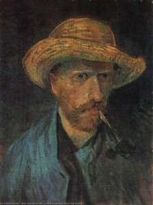 Self Portrait With Straw Hat And Pipe — Joos Vincent De Vos