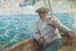 Sailor In A Boat At Sea — Joseph Syddall