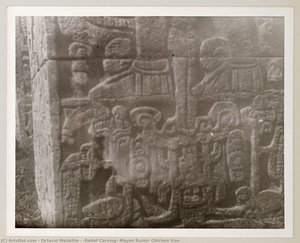 [relief Carving, Mayan Ruins, Chichen Itza] — オクタビオ・メデリン
