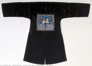 Formal Over-robe, Fourth Degree Civil, Goose — Qing Dynasty
