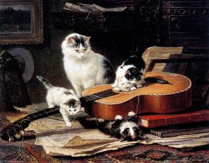 Practice On The Guitar Sun — Henriette Ronner Knip