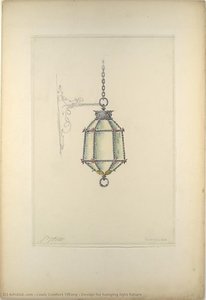 Design For Hanging Light Fixture — Louis Comfort Tiffany