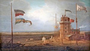 Bidston, Wirral, Old Lighthouse And Flagpoles — Robert W. Salmon