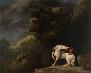 A Lion Attacking A Horse — George Stubbs