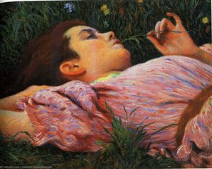 Girl With Flowers — Federico Zandomeneghi