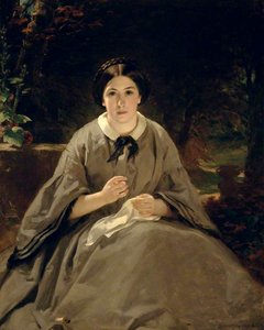 A Lady In Grey (the Artist's Daughter, Later Mrs Wiseman) — Daniel Macnee