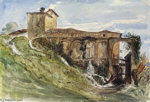 A Villa Near Rome — Paul Huet