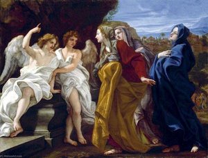 The Three Marys At The Sepulchre — Detto Baciccio Giovanni Battista Gaulli