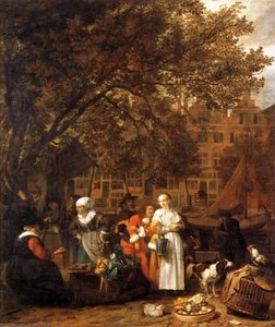 Marché Aux Légumes D'amsterdam — Gabriel Metsu