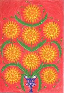 October Flowers — Maria Primachenko