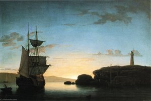 Latarnia Morska W Camden, Maine — Fitz Henry Lane
