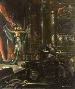 Hudson Theatre Verso Unfinished Study For Hudson Theatre — Reginald Marsh