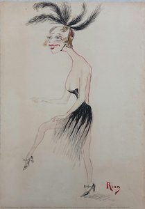 [caricature Of French Actress Jeanne Bourgeois, Known As Mistinguett] — Nair De Teffé Von Hoonholtz
