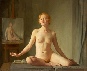 D. D. V (a) Nude Study The Little Model Petite Modèle Anglaise — Gerald Festus Kelly