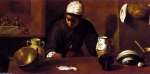 Kitchen Scene With The Supper In Emmaus — Diego Velázquez
