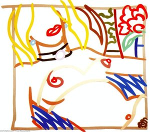 Nude With Black Collar For Bedroom — Tom Wesselmann
