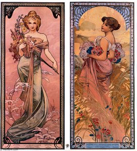 The Seasons Spring-summer — Alfons Maria Mucha