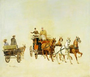 A Dog Cart And Stage Coach At Olympia, London — James Lynwood Palmer