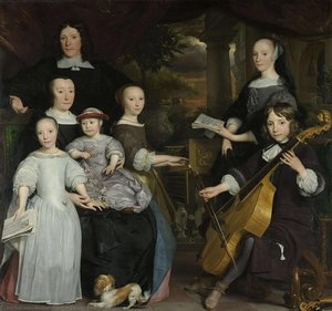 David Lion With His Family — Abraham Lambertsz. Van Den Tempel