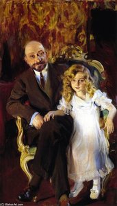 Carlos Urcola Ibarra And His Daughter — Joaquín Sorolla Y Bastida