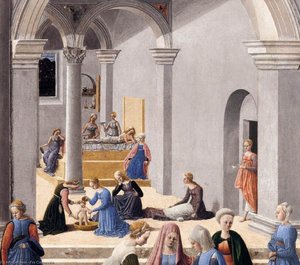 The Birth Of The Virgin (detail) — Fra Carnevale