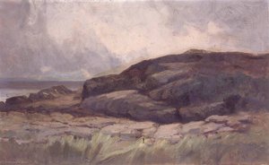 Untitled (landscape With Rocks) — Edward Mitchell Bannister