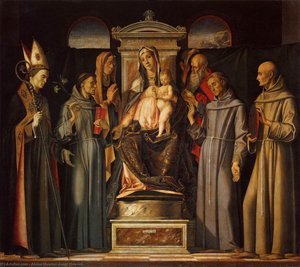 Virgin And Child Enthroned With Saints (sacra Conversazione) — Alvise Vivarini (luigi Vivarini)