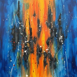 Celestial Core: An Emergent Radiance Amidst The Deep Ultramarine Shadows — Laurent Lefèvre