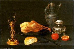 Still Life With A Salt Cellar. — Jacob Foppens Van Es