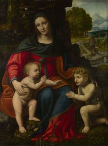 The Virgin And Child With Saint John — Bernardino Luini
