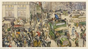 Christmas Shoppers, Madison Square (also Known As Fifth Avenue Shoppers) — William James Glackens