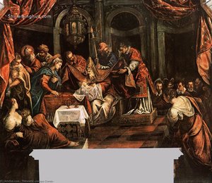 Święcenia Chrztu Jezusa Chrystusa — Jacopo Tintoretto