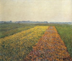The Yellow Fields At Gennevilliers — Gustave Caillebotte