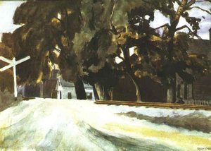 Eisenbahnkreuzung — Edward Hopper