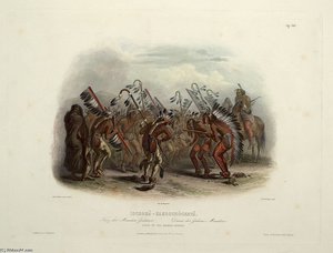 Ischohä-kakoschochatä Dance Of The Mandan Indians — Karl Bodmer