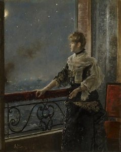 Moonlight (also Known As Au Clair De La Lune) — Alfred Émile Léopold Stevens
