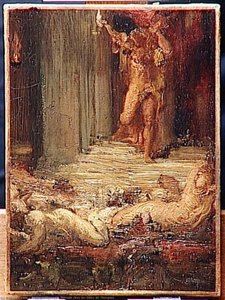 Hercule Chez Les Filles De Thespius — Gustave Moreau