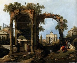 Capriccio With Classical Ruins And Buildings — Canaletto