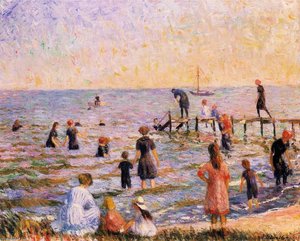 Bathing At Bellport, Long Island — William James Glackens