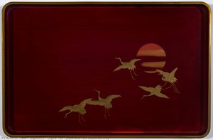 Japanese Red Laquered Tray — Tognacca & Giglio Tos