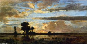 Sunset — Théodore Rousseau (pierre Etienne Théodore Rousseau)