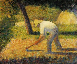(peasant With Hoe) Guggenheim Museum — Georges Seurat