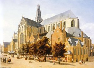 The Grote Or St. Bavokerk In Haarlem — Gerrit Adriaenszoon Berckheyde