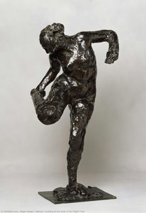 Danzatrice, Che Guarda La Pianta Del Piede Destro — Hilaire-germain-edgar Degas